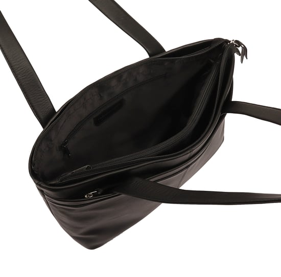 Kaija Leather Shoulder Bag in Black - Image 4