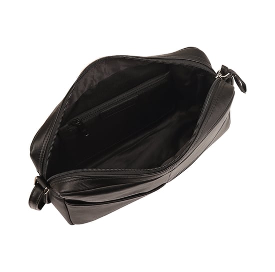 Batian Leather Cross Body Bag in Black - Image 4