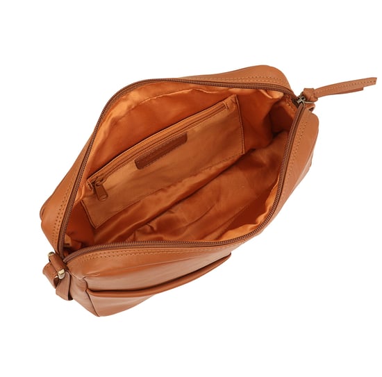 Batian Leather Cross Body Bag in Brown - Image 4