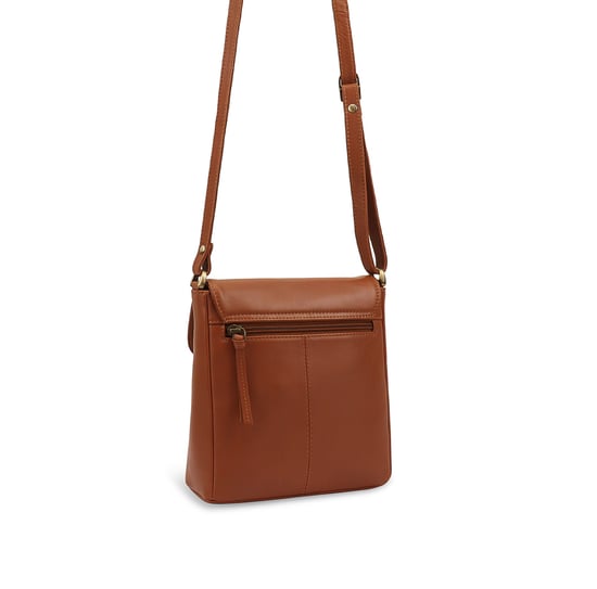 Saharsa Leather Cross Body Bag in Brown - Image 2