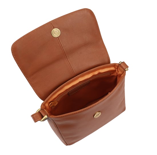 Saharsa Leather Cross Body Bag in Brown - Image 4