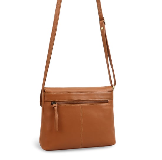 Kheda Leather Cross Body Bag in Brown - Image 2