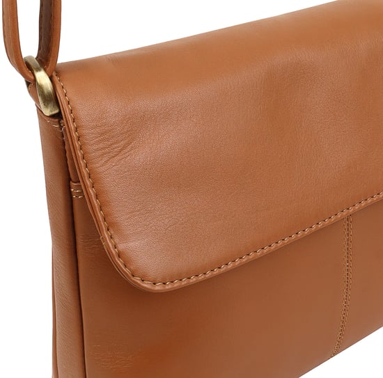 Kheda Leather Cross Body Bag in Brown - Image 3