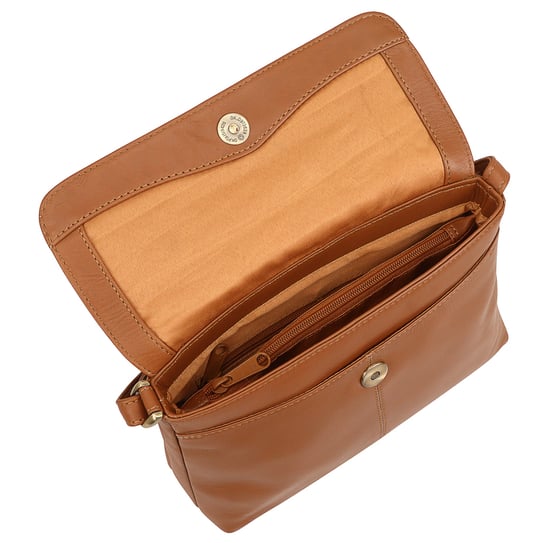 Kheda Leather Cross Body Bag in Brown - Image 4