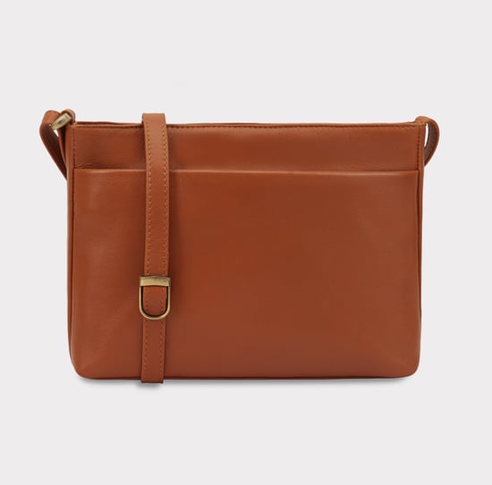 Tamarra Leather Cross Body Bag in Brown - Image 1