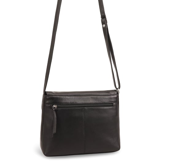 Kheda Leather Cross Body Bag in Black - Image 2