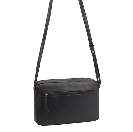 Batian Leather Cross Body Bag in Navy - Image 2