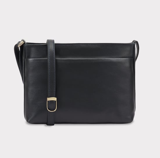 Tamarra Leather Cross Body Bag in Navy - Image 1