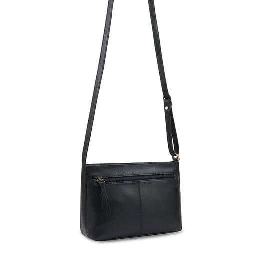 Tamarra Leather Cross Body Bag in Navy - Image 2