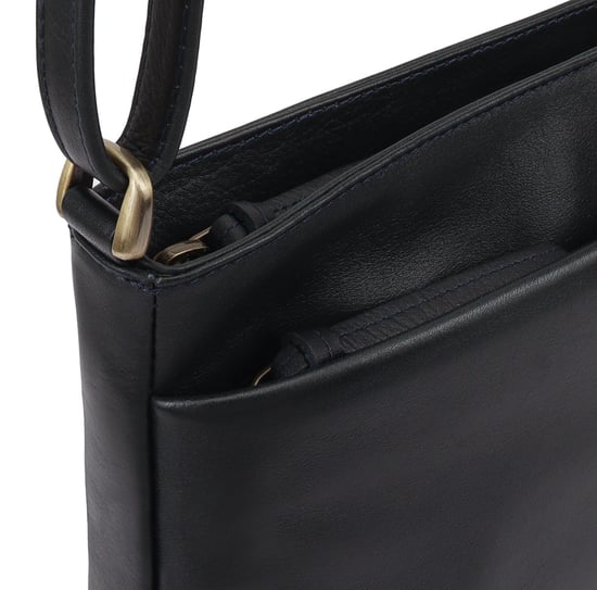 Tamarra Leather Cross Body Bag in Navy - Image 3