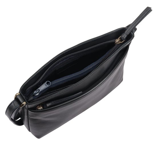 Tamarra Leather Cross Body Bag in Navy - Image 4