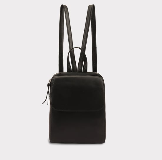 Farit Leather Backpack in Black - Image 1