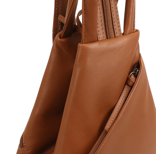 Zue Leather Backpack in Brown - Image 3
