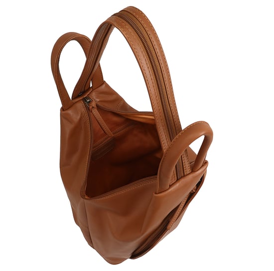 Zue Leather Backpack in Brown - Image 4