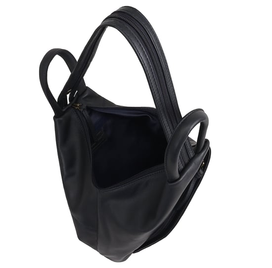 Zue Leather Backpack in Navy - Image 4