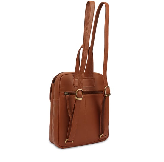 Farit Leather Backpack in Brown - Image 2