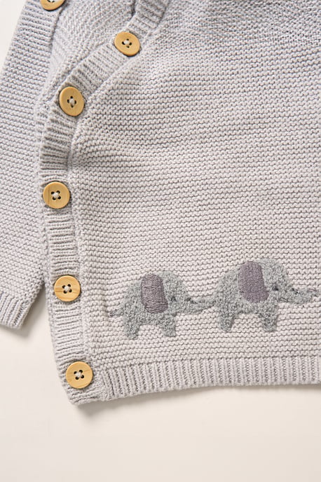 True Knit Elephant Cardigan And Footed Trousers Outfit Set - Image 4