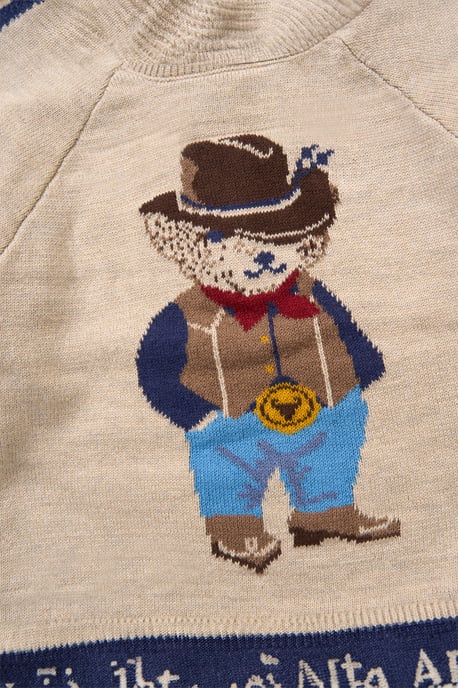 True Knit Cowboy Bear Jumper and Trousers Outfit Set - Image 4