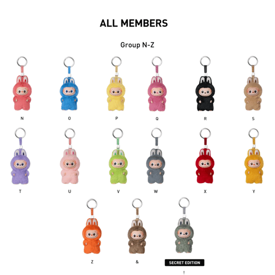 Labubu THE MONSTERS Pin For Love N-Z Series - Vinyl Plush Pendant Blind Box - Image 1