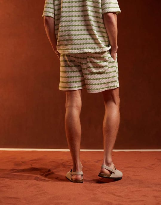 ASOS DESIGN Co-ord short in textured stripe - Image 3