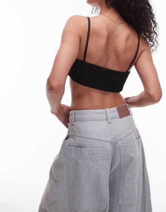 Topshop techy fabric bralet in black - Image 4