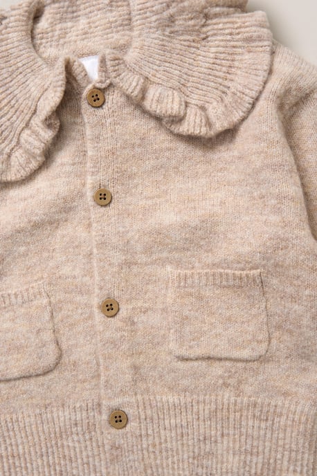 True Knit Cardigan and Check Skirt Set - Image 3
