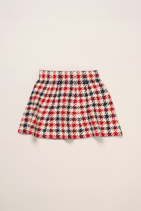 True Knit Cardigan with Check Skirt - Image 5