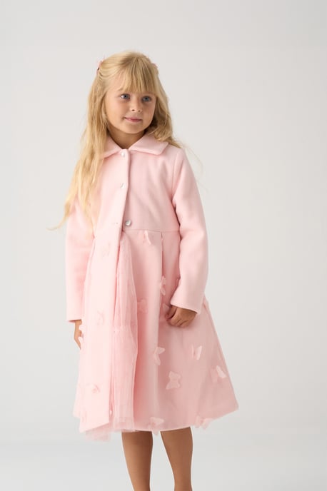 Jacket and Tulle Applique Butterfly Dress Set - Image 1