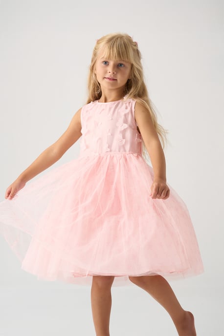 Jacket and Tulle Applique Butterfly Dress Set - Image 2