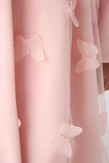 Jacket and Tulle Applique Butterfly Dress Set - Image 5