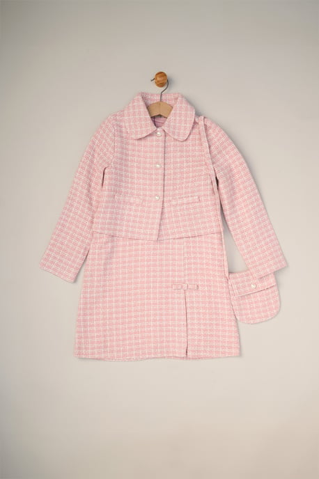 Tweed Check Jacket, Dress and Bag Set - Image 6