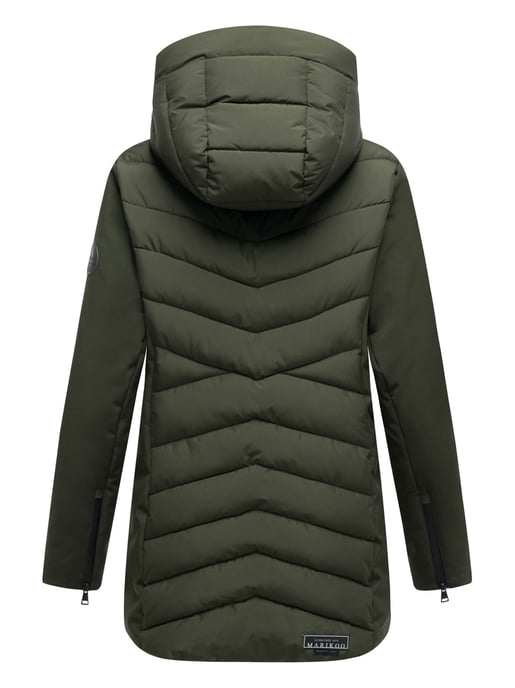 Marikoo women’s winter jacket Tivaa XVI with softshell & detachable hood - Image 4