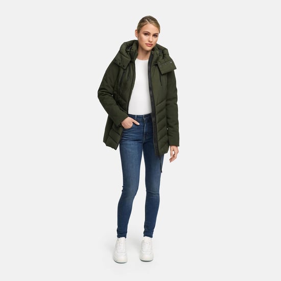 Marikoo women’s winter jacket Tivaa XVI with softshell & detachable hood - Image 6