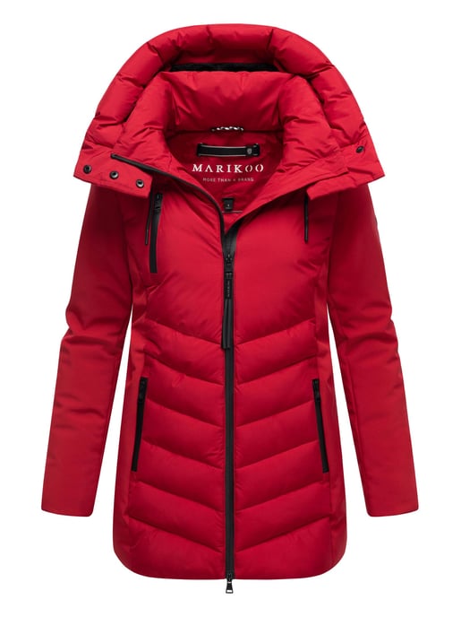 Marikoo women’s winter jacket Tivaa XVI with softshell & detachable hood - Image 1