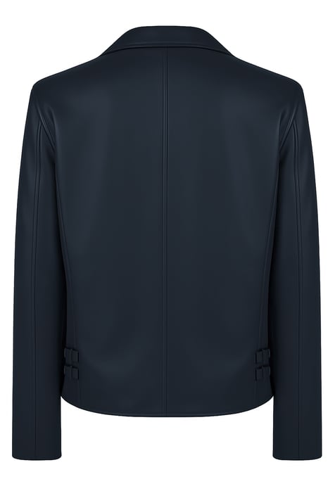 Leather Jacket Full-Zip Leather Classic Jacket - Image 3