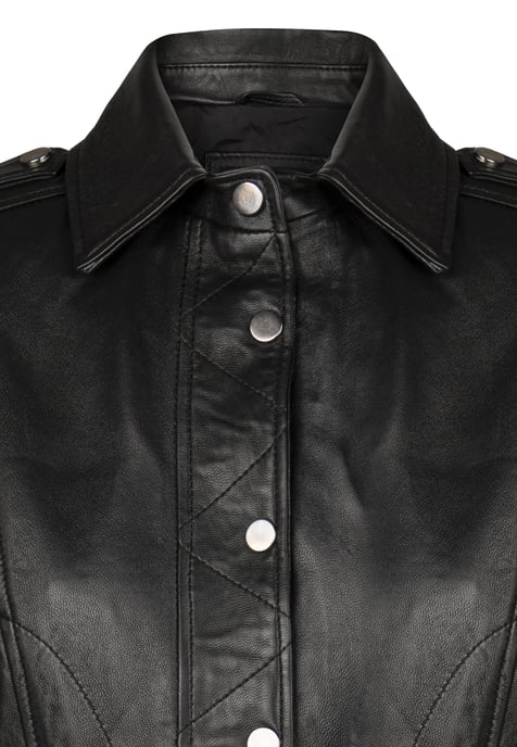 Leather Jacket Cropped Leather Jacket - Image 2