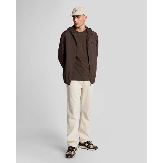 Herenjas Lyle And Scott Tonal Eagle Hooded Bomber Jacket in Groen - Image 2