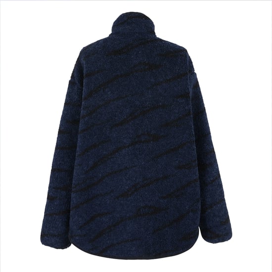 Regatta Dames Frankie Abstract Borg Half Zip Fleece Jacket (Marineblauw/Zwart) - Image 2