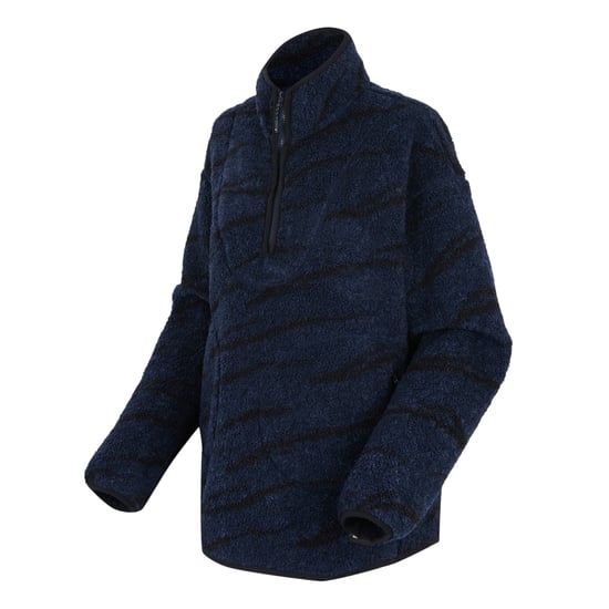 Regatta Dames Frankie Abstract Borg Half Zip Fleece Jacket (Marineblauw/Zwart) - Image 3