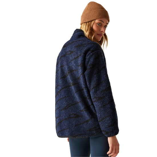 Regatta Dames Frankie Abstract Borg Half Zip Fleece Jacket (Marineblauw/Zwart) - Image 5