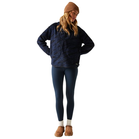 Regatta Dames Frankie Abstract Borg Half Zip Fleece Jacket (Marineblauw/Zwart) - Image 6