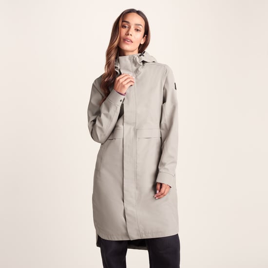 Saunter Womens Long Waterproof Jacket - Dark Taupe - Image 1