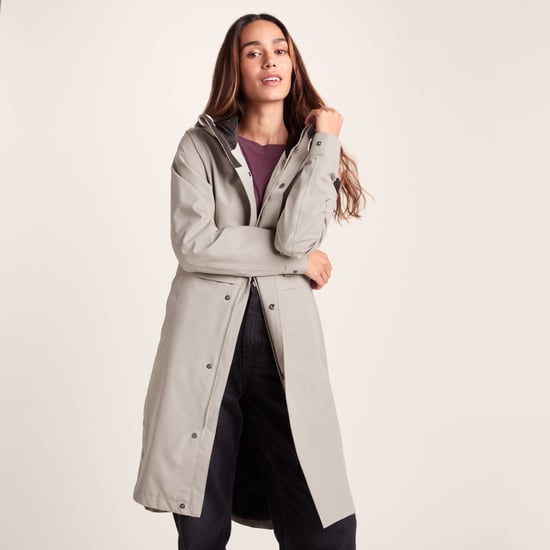Saunter Womens Long Waterproof Jacket - Dark Taupe - Image 4