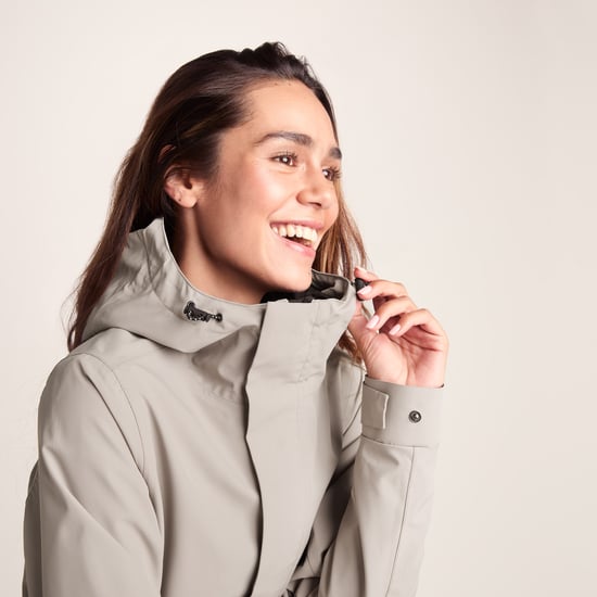 Saunter Womens Long Waterproof Jacket - Dark Taupe - Image 6