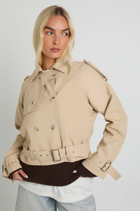 Belted Short Trench - Image 4