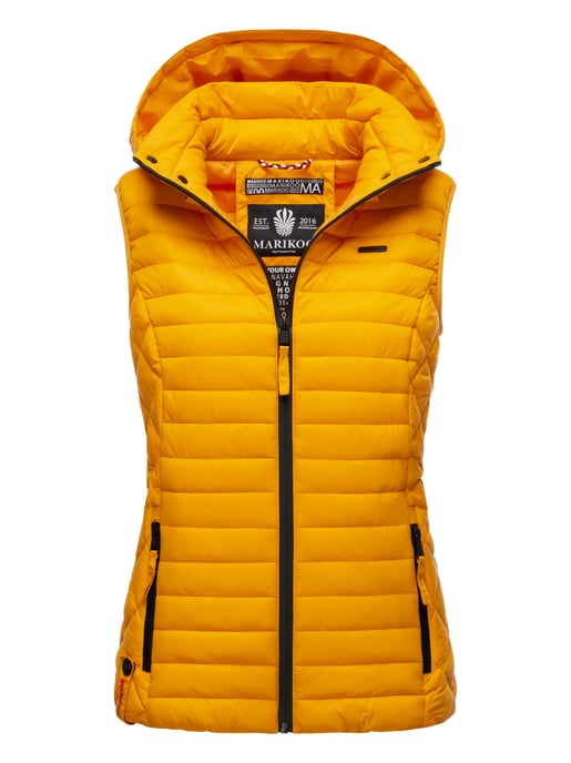 Marikoo women’s quilted vest – Hasenpfote, lightweight with detachable hood - Image 1