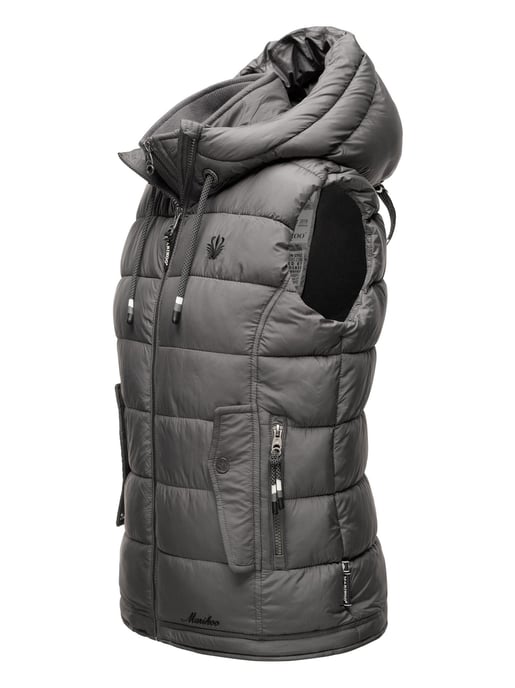 Marikoo dames gewatteerd vest – Taisaa, licht met capuchon & snackvak - Image 3