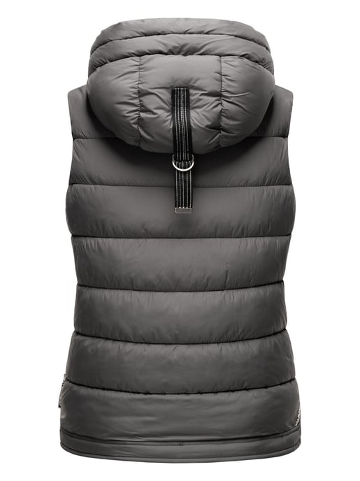 Marikoo dames gewatteerd vest – Taisaa, licht met capuchon & snackvak - Image 4