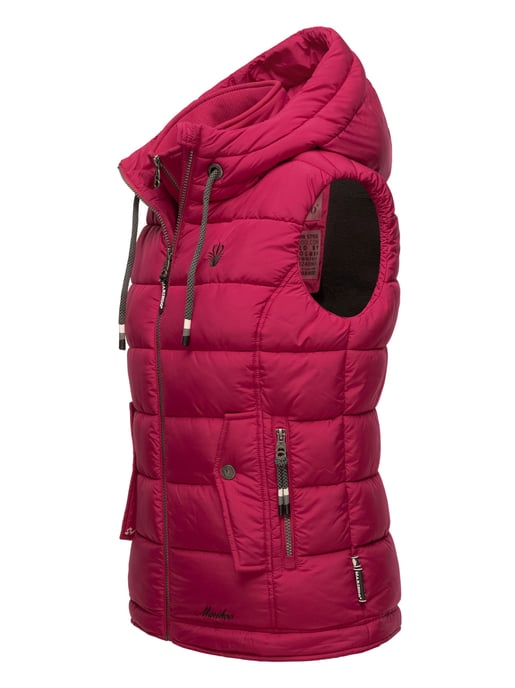 Marikoo dames gewatteerd vest – Taisaa, licht met capuchon & snackvak - Image 4