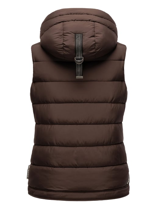 Marikoo dames gewatteerd vest – Taisaa, licht met capuchon & snackvak - Image 5